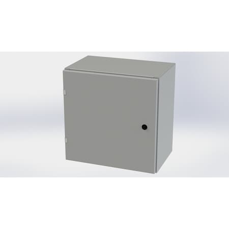 Saginaw Control & Engineering 1/4 Turn Latch Electrical Enclosures, 20 in H, 12 in D, 20 in W, NEMA 3R, 4, 12, 13, Carbon Steel SCE-20EL2012LP